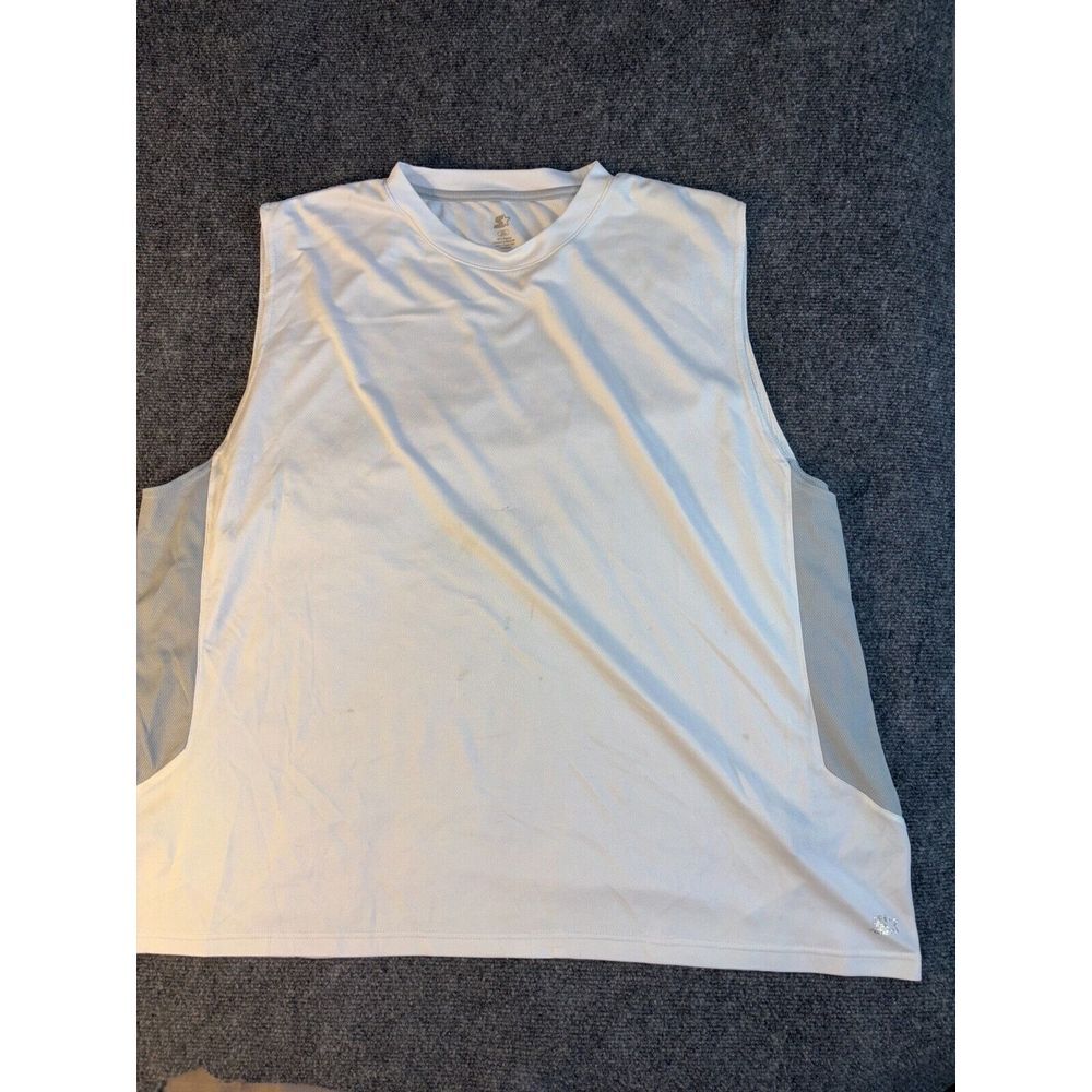 Starter Activewear Tank Top Mens‎ Size 3XL White Sleeveless Crew Neck Pullover